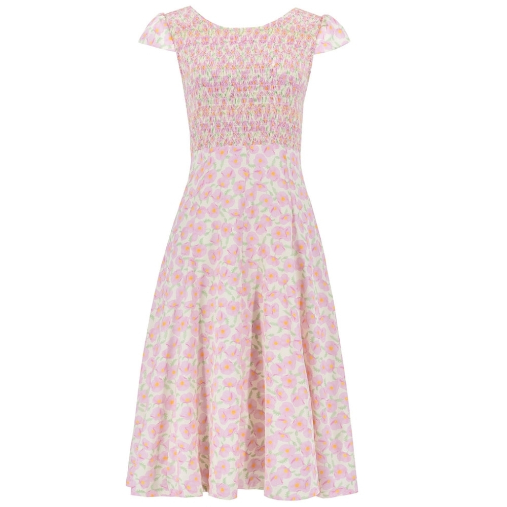 Dondolo NWT Pretty In Pink Poppy Floral Dress with Bow*Sale